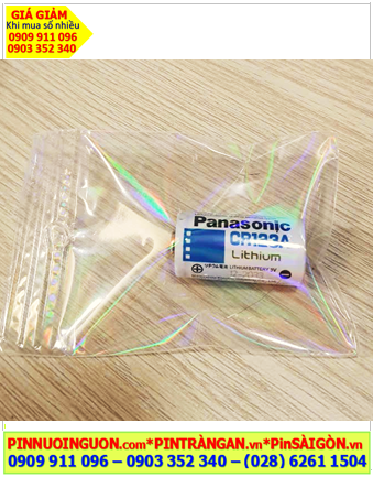 Panasonic CR123A (CR17345); Pin 3v lithium Panasonic CR123A lithium 3v 1400mAh /Viên rời công nghiệp